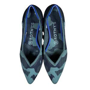 Rothy's The Point Flat Ballet Shoes Camo Green Size Women's 8